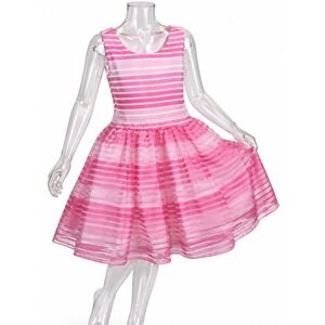 The Children's Place Dress Pink Stripe Sleeveless Party Sundress Size 10